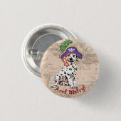 Dalmatian Pirate Ronde Button 3,2 Cm (Voorkant /achterkant)