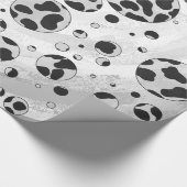 Dalmatian Polka Dot Black and White Cadeaupapier (Hoek)