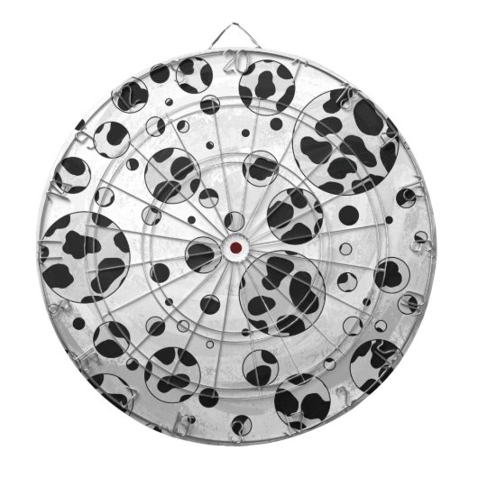 Dalmatian Polka Dot Black and White Dartbord (Voorkant)
