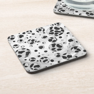 Dalmatian Polka Dot Black and White Drankjes Onderzetter