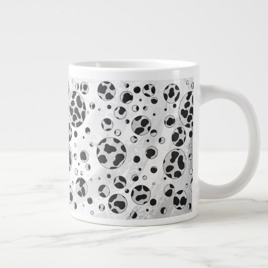 Dalmatian Polka Dot Black and White Grote Koffiekop (Rechts)