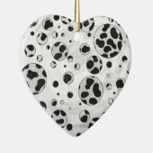 Dalmatian Polka Dot Black and White Keramisch Ornament (Rechts)