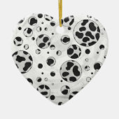 Dalmatian Polka Dot Black and White Keramisch Ornament (Voorkant)