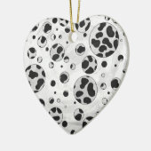 Dalmatian Polka Dot Black and White Keramisch Ornament (Links)