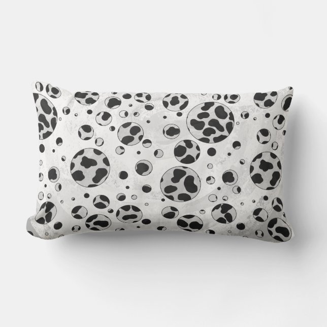 Dalmatian Polka Dot Black and White Kussen (Voorkant)