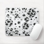Dalmatian Polka Dot Black and White Muismat (Met muis)