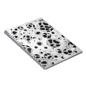 Dalmatian Polka Dot Black and White Notitieboek (Rechterzijde)