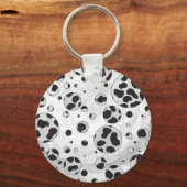 Dalmatian Polka Dot Black and White Sleutelhanger (Voorkant)