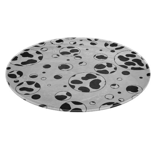 Dalmatian Polka Dot Black and White Snijplank (Hoek)