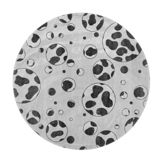 Dalmatian Polka Dot Black and White Snijplank (Voorkant)