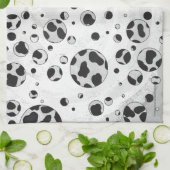 Dalmatian Polka Dot Black and White Theedoek (Gevouwen)