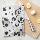 Dalmatian Polka Dot Black and White Theedoek (Quarter Fold)