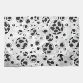 Dalmatian Polka Dot Black and White Theedoek (Horizontaal)