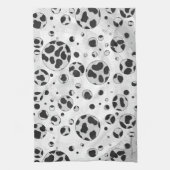 Dalmatian Polka Dot Black and White Theedoek (Verticaal)
