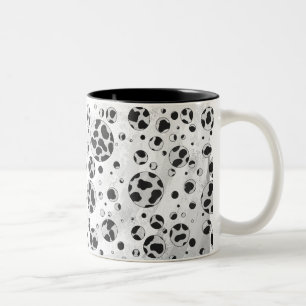Dalmatian Polka Dot Black and White Tweekleurige Koffiemok