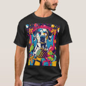 Dalmatian Pop Art Kerstmis T-shirt (Voorkant)