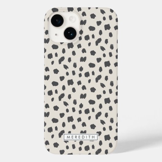 Dalmatian Print Name Hoesje-Mate iPhone Case (Achterkant)