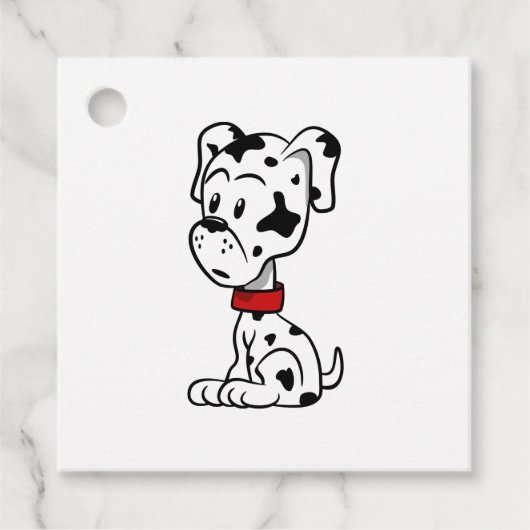 Dalmatian Puppy Bedankjes Labels (Voorkant)