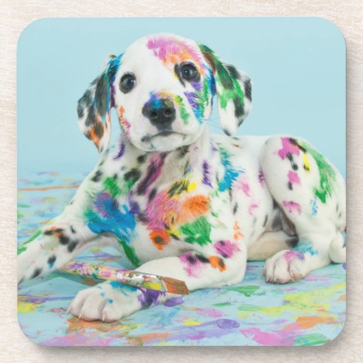 Dalmatian Puppy Bier Onderzetter (Voorkant)