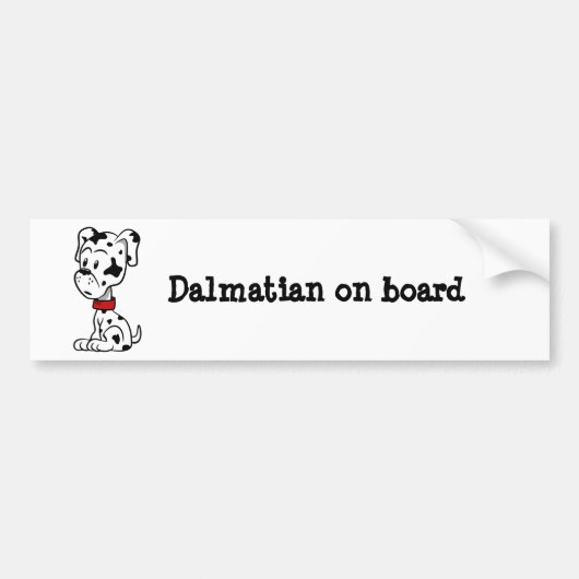 Dalmatian Puppy Bumpersticker (Voorkant)