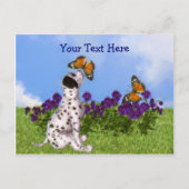 Dalmatian Puppy Butterflies Briefkaart (Voorkant)