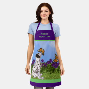 Dalmatian Puppy Butterflies Dog Art gepersonalisee Schort
