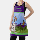 Dalmatian Puppy Butterflies Dog Art gepersonalisee Schort (Insitu)