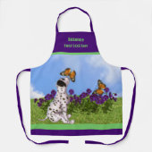 Dalmatian Puppy Butterflies Dog Art gepersonalisee Schort (Voorkant)