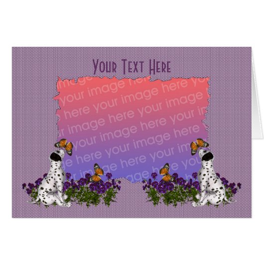 Dalmatian Puppy Butterflies Foto (Voorkant Horizontaal)