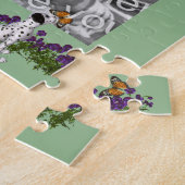 Dalmatian Puppy Butterflies Foto Lijst Sjabloon Legpuzzel (Zijkant)