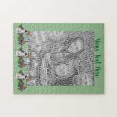 Dalmatian Puppy Butterflies Foto Lijst Sjabloon Legpuzzel (Horizontaal)