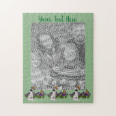 Dalmatian Puppy Butterflies Foto Lijst Sjabloon Legpuzzel (Verticaal)