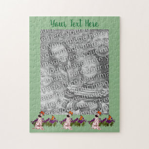 Dalmatian Puppy Butterflies Foto Lijst Sjabloon Legpuzzel