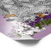 Dalmatian Puppy Butterflies Sjabloon Lijst Foto Afdruk (Hoek)