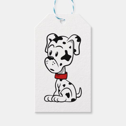 Dalmatian Puppy Cadeaulabel (Voorkant)