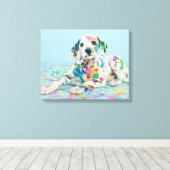 Dalmatian Puppy Canvas Afdruk (Insitu (Houten vloer))
