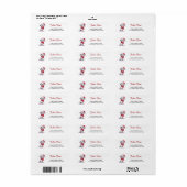 Dalmatian Puppy Christmas Return Address Labels (Full Sheet)