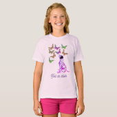Dalmatian Puppy Colorful Butterflies gepersonalise T-shirt (Voorkant volledig)