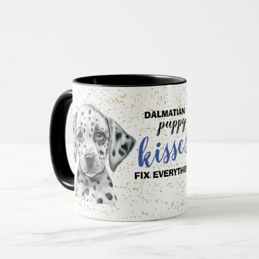 Dalmatian Puppy Dog Kisses Fix Alles Mok (Voorkant links)