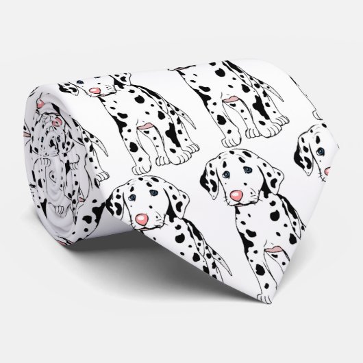 Dalmatian Puppy Dog Novelty Stropdas (Opgerold)