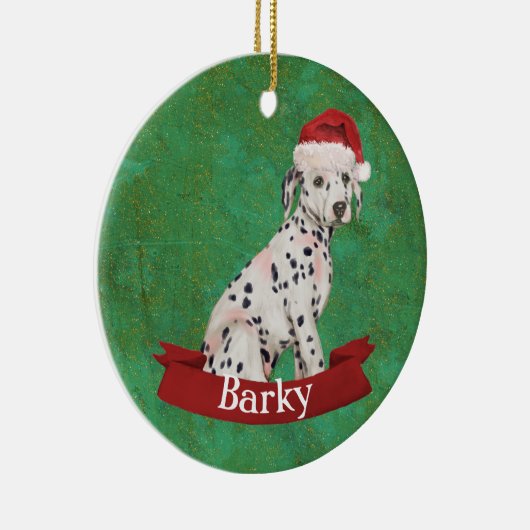 Dalmatian Puppy Eerste KerstKerstmis Keramisch Ornament (Rechts)