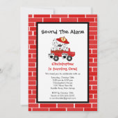 Dalmatian Puppy Fire Truck Birthday Party Kaart (Voorkant)