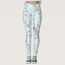 Dalmatian Puppy Floral - lichtblauw