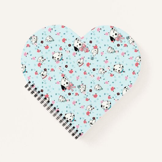 Dalmatian Puppy Floral notebook Notitieboek (Voorkant)
