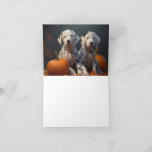 Dalmatian Puppy Herfstpracht Pompoen  Kaart (Binnen)