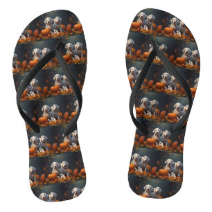 Dalmatian Puppy Herfstpracht Pompoen  Teenslippers