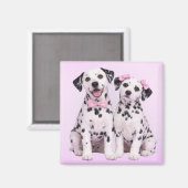 Dalmatian Puppy Love – Valentine Dog Couple Magnet (Voorkant / Achterkant)