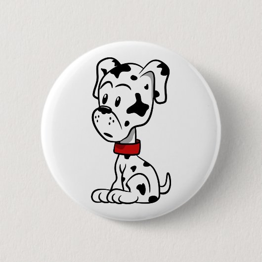 Dalmatian Puppy Ronde Button 5,7 Cm (Voorkant)