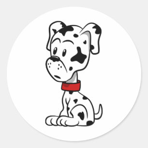 Dalmatian Puppy Ronde Sticker