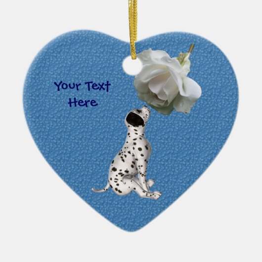 Dalmatian Puppy Roos  Ornament (Voorkant)